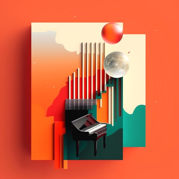 Photo design of piano