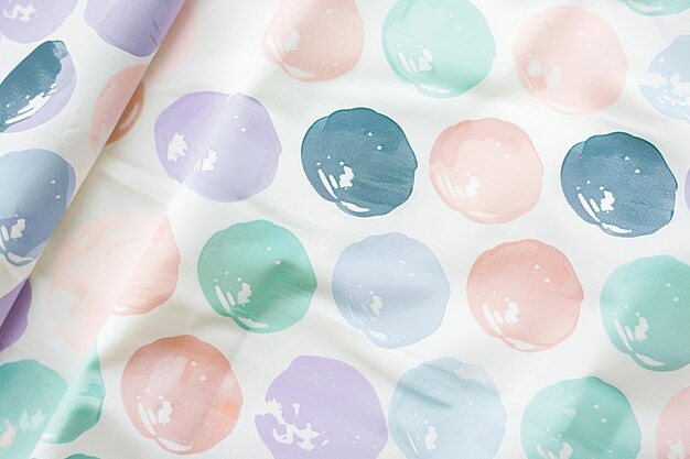 Photo design a polka dot pattern in pastel tones inspire generative ai
