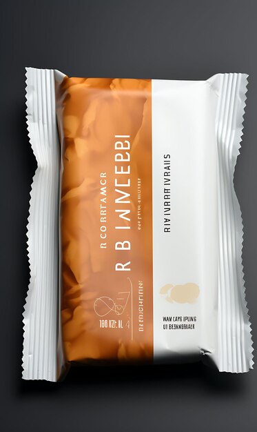 Photo design of protein bar wrapper packaging protein bar wrapper dumbbells photo concept idea creative