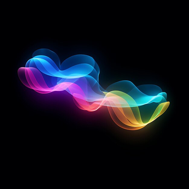 虹のデザイン 鮮やかな色 弓状のネオン線 雲 弓状のネオクリパート シャツのデザイン 光