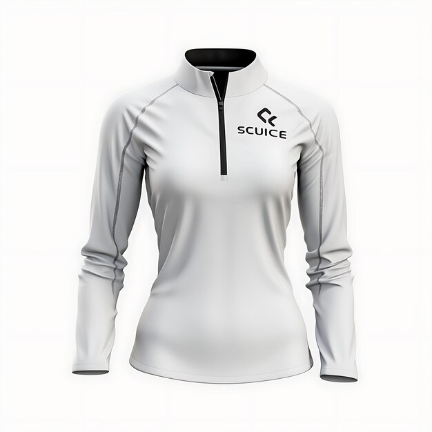 Photo design of rashguard made of quick drying fabric with upf protection an isolated on white bg blank