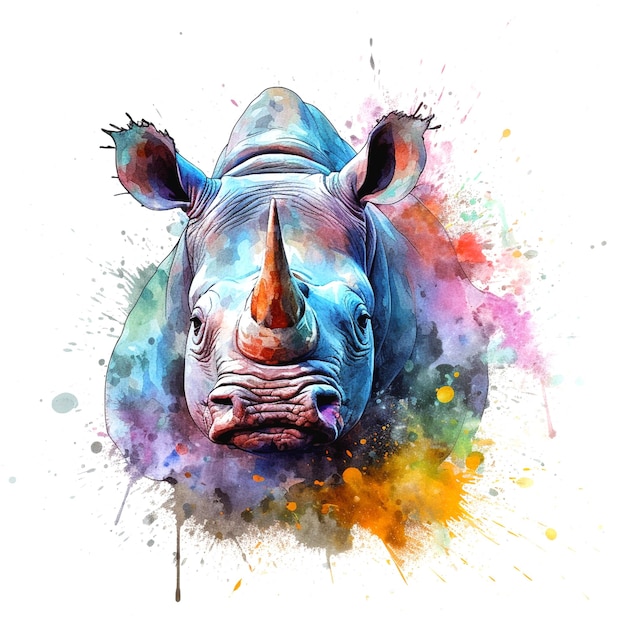 Photo design of rhinoceros