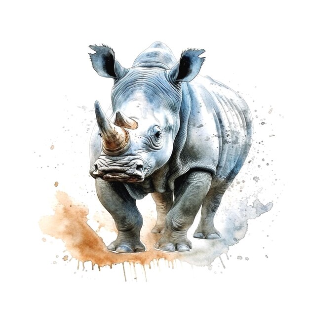 Photo design of rhinoceros