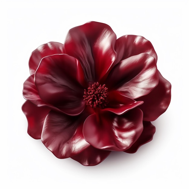 Photo design a rich burgundy petal with glossy highlights emanating an air of elegance and luxury