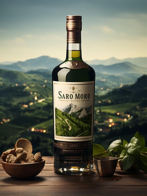 Photo design of san marino sambuca shot glass torta tre monti hills sage gre poster flyer menu figma web