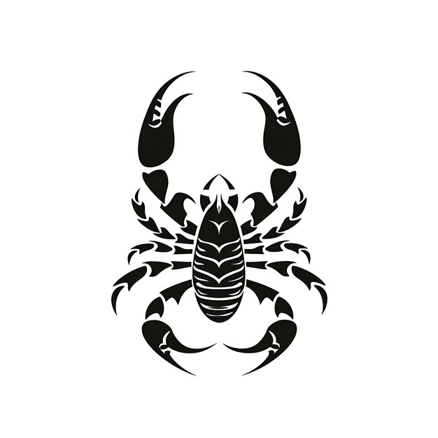 Design of Scorpion Logo With Curved Shape Decorated With a Tail and Cl Creative Simple Minimal Art