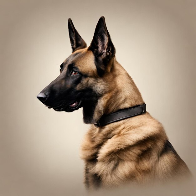 Photo design sem nbelgian shepherd malinois with image posture for a frame 3ome 1