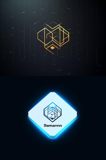 Photo design a simple geometric futuristic modern logo for a space and tech brand