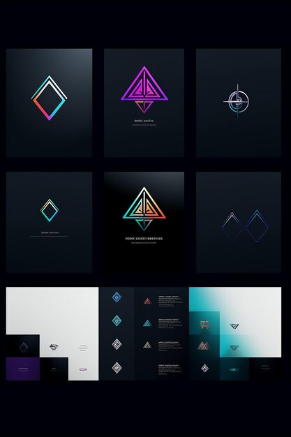 Photo design a simple geometric futuristic modern logo for a space and tech brand