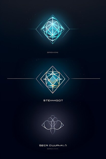 Photo design a simple geometric futuristic modern logo for a space and tech brand