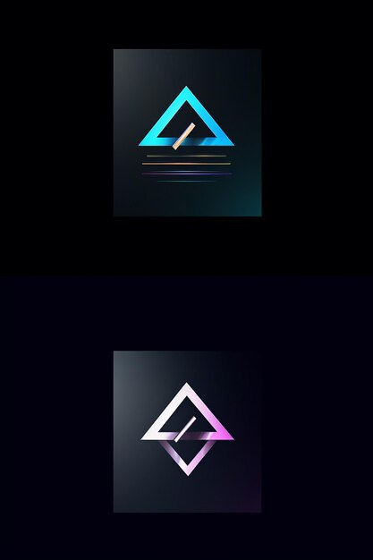 Photo design a simple geometric futuristic modern logo for a space and tech brand