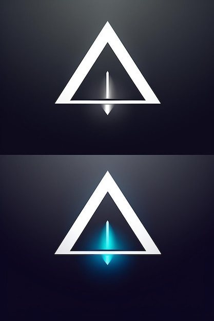 Photo design a simple geometric futuristic modern logo for a space and tech brand