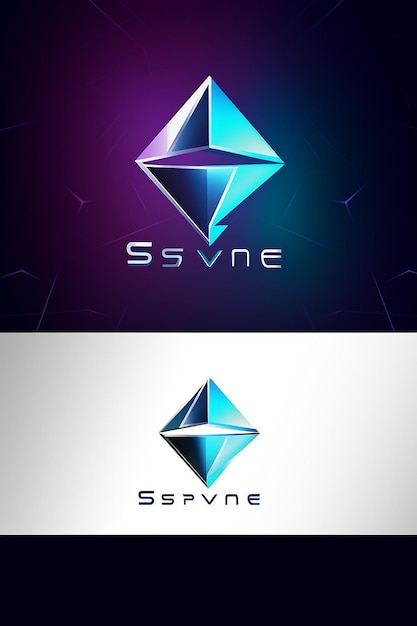 Photo design a simple geometric futuristic modern logo for a space and tech brand