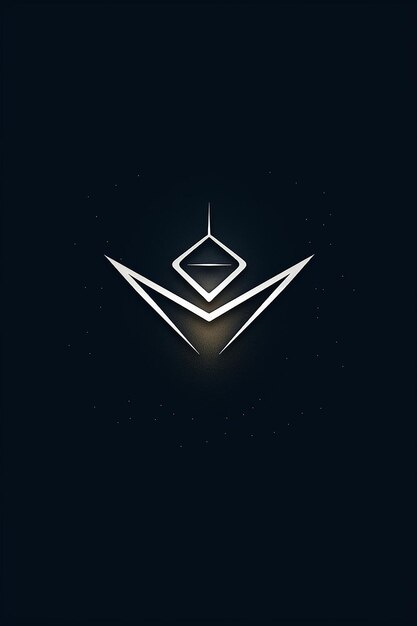 Foto un semplice logo geometrico futuristico moderno per un marchio spaziale e tecnologico