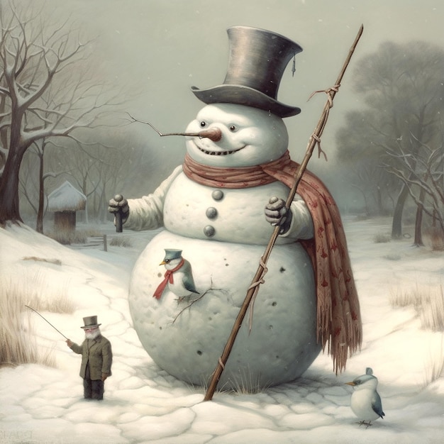 Photo design of snowmen