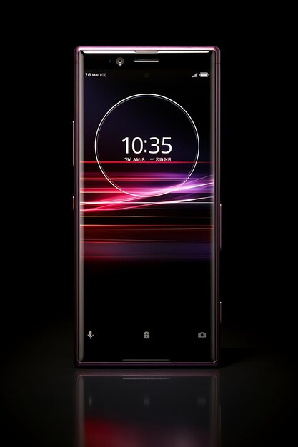 Design of Sony Xperia 1 Box With a Black and Burgundy Palette Silver H Web Layout Poster Flyer Art