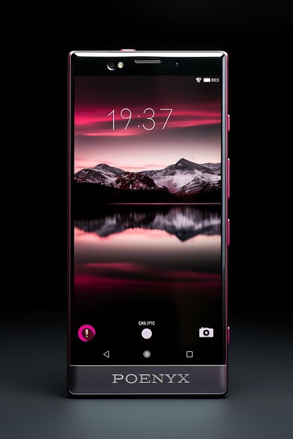 Design of Sony Xperia 3 Box With a Black and Burgundy Palette Silver H Web Layout Poster Flyer Art