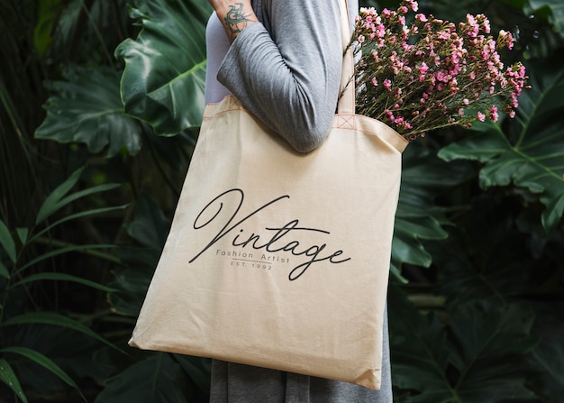 Photo design space on tote bag