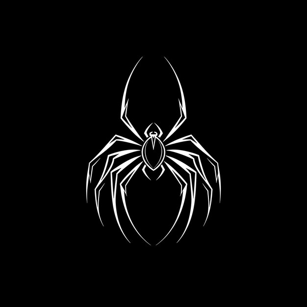 Design of Spider Logo With Web Shape Decorated With Fangs and Legs Ins Creative Simple Minimal Art