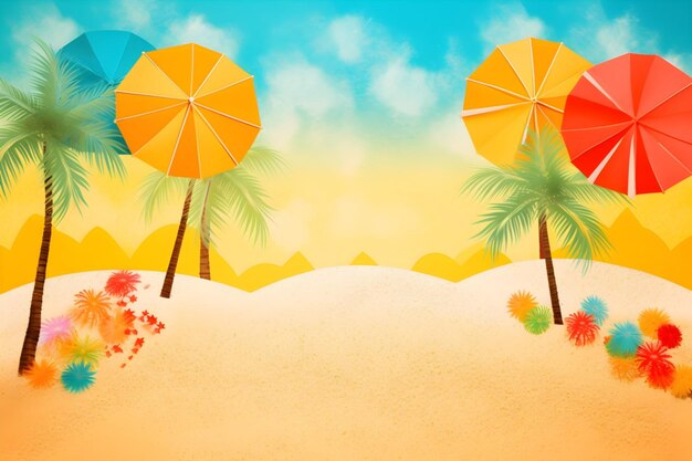 Design a summerthemed backgroundc generative ai