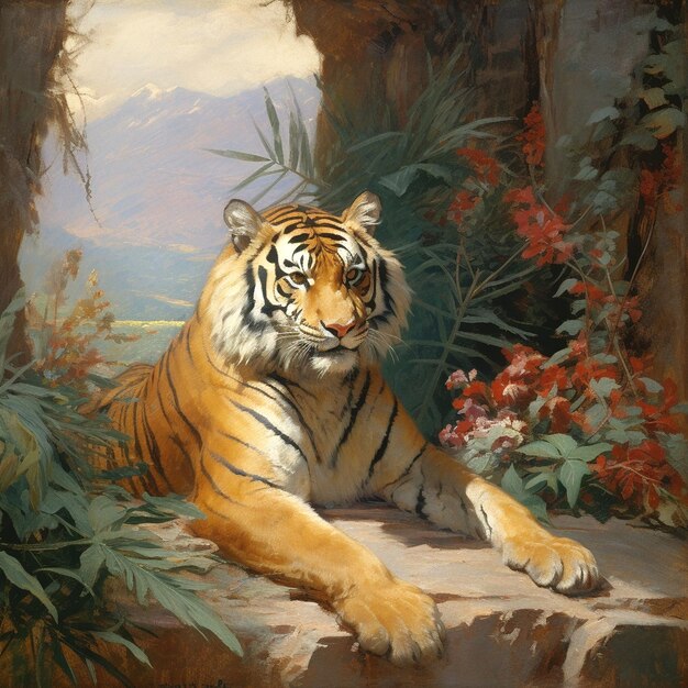 Foto disegno di tigre