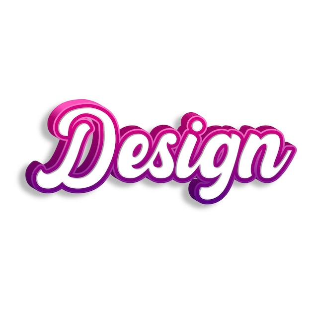 Дизайн типографии 3D-дизайн желтый розовый белый фон фото jpg