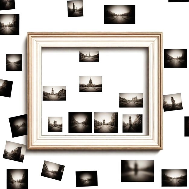 Design a vintage collage frame background