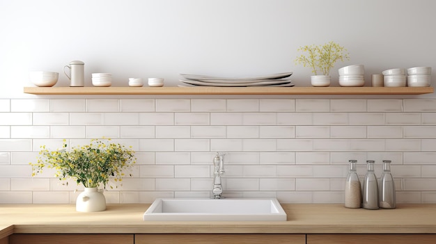 Design white subway tile