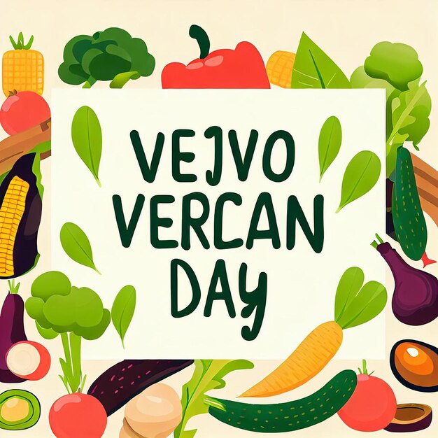 Design with vegetables for World Vegetarian Day