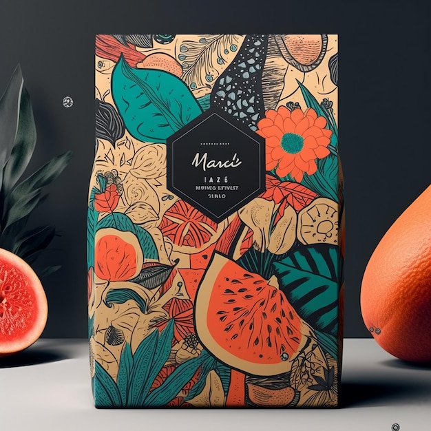 Designed coffee packaging photo