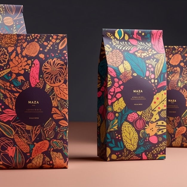 Photo designed coffee packaging photo