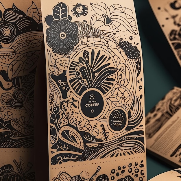 Designed coffee packaging photo