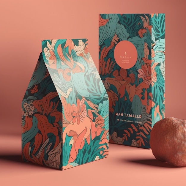 Designed coffee packaging photo