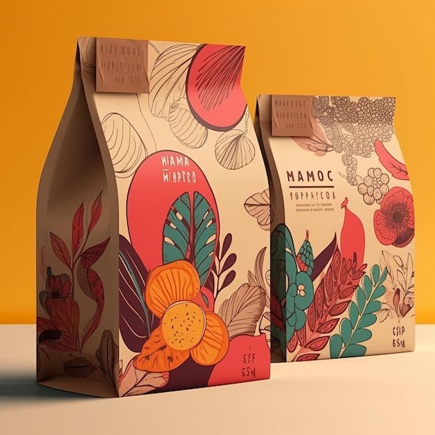 Designed coffee packaging photo