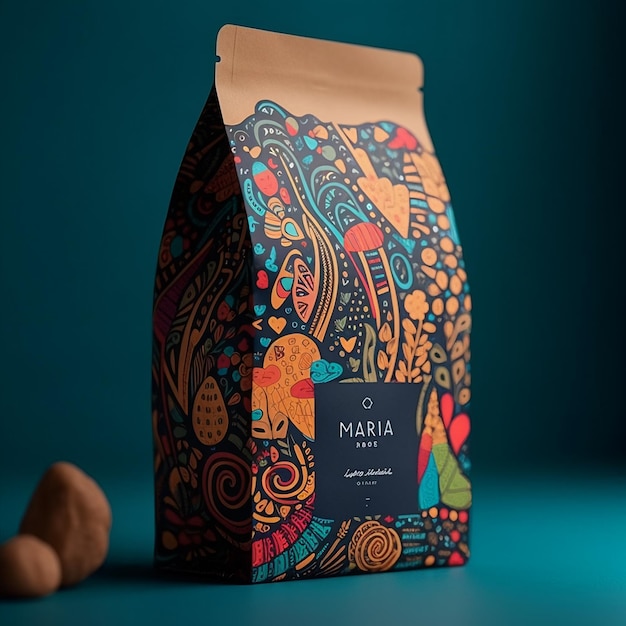 Designed coffee packaging photo