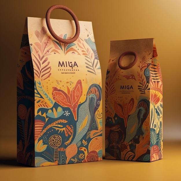 Designed coffee packaging photo