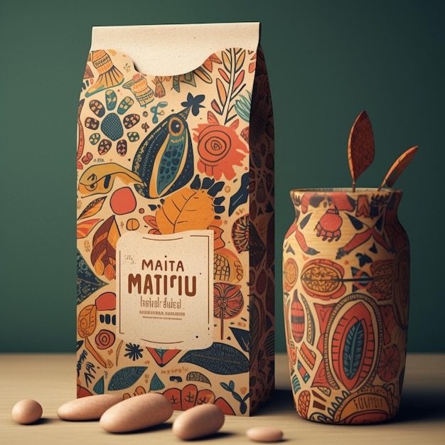 Designed coffee packaging photo