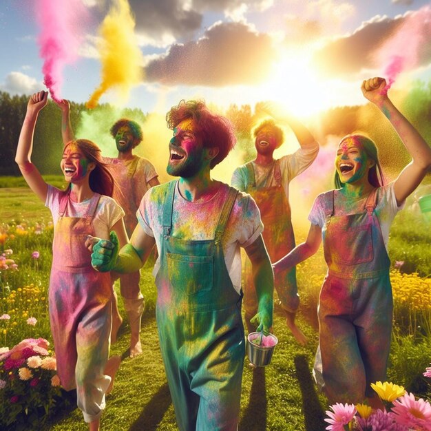 Foto progettato per la festiva indiana di holi