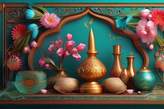Designelementen van de Nowruz-vakantie
