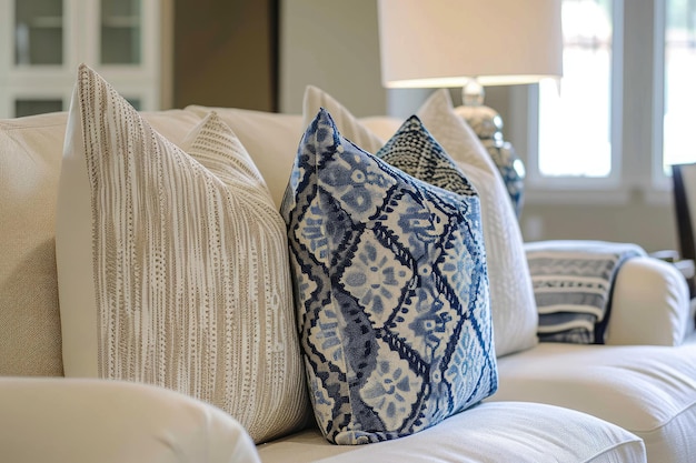 Designer accent pillows and throws for added comfort