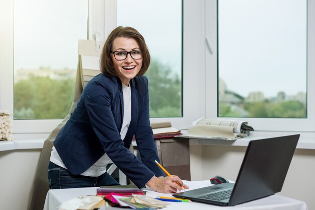 Designer or architect sitting in the office