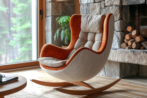 Photo designer rocking chair for relaxing in the home interior