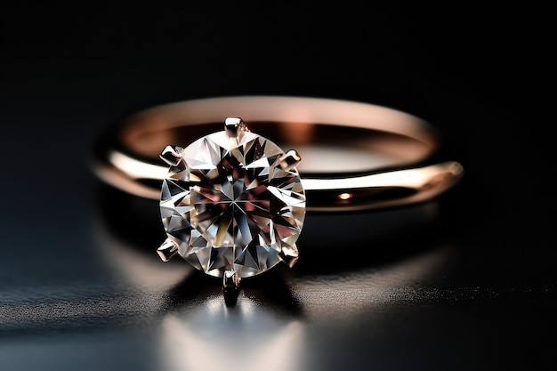 デザイナーの王室の指輪の宝石の写真と輝くクリスタル ゲネレーティブAI