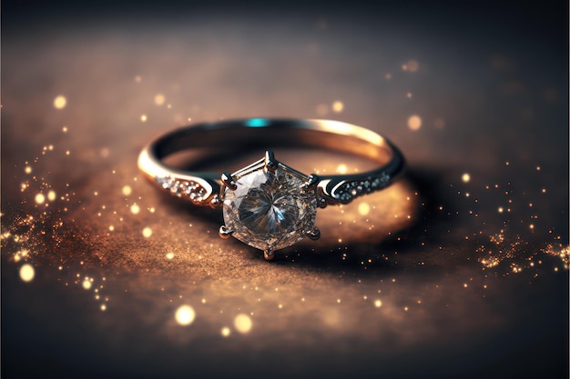 Designer sieraden banner een verzameling kostbare en koninklijke ringen generatieve ai
