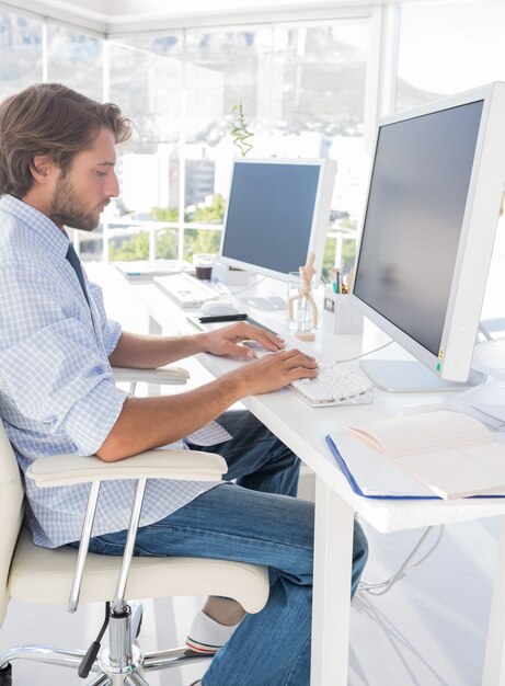 Designer working on the computer