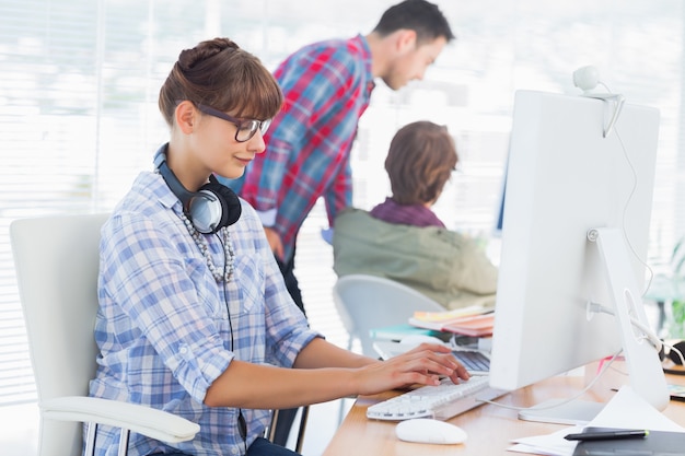 Designer working on computer