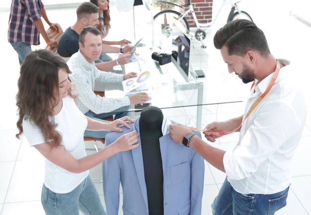 Designers working on new models of clothes