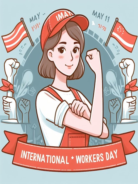 Photo designing for 1st may international workers day and may day