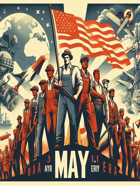 Designing for 1st May International Workers Day and May Day