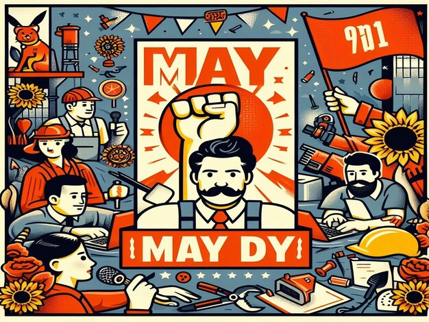 Designing for 1st May International Workers Day and May Day